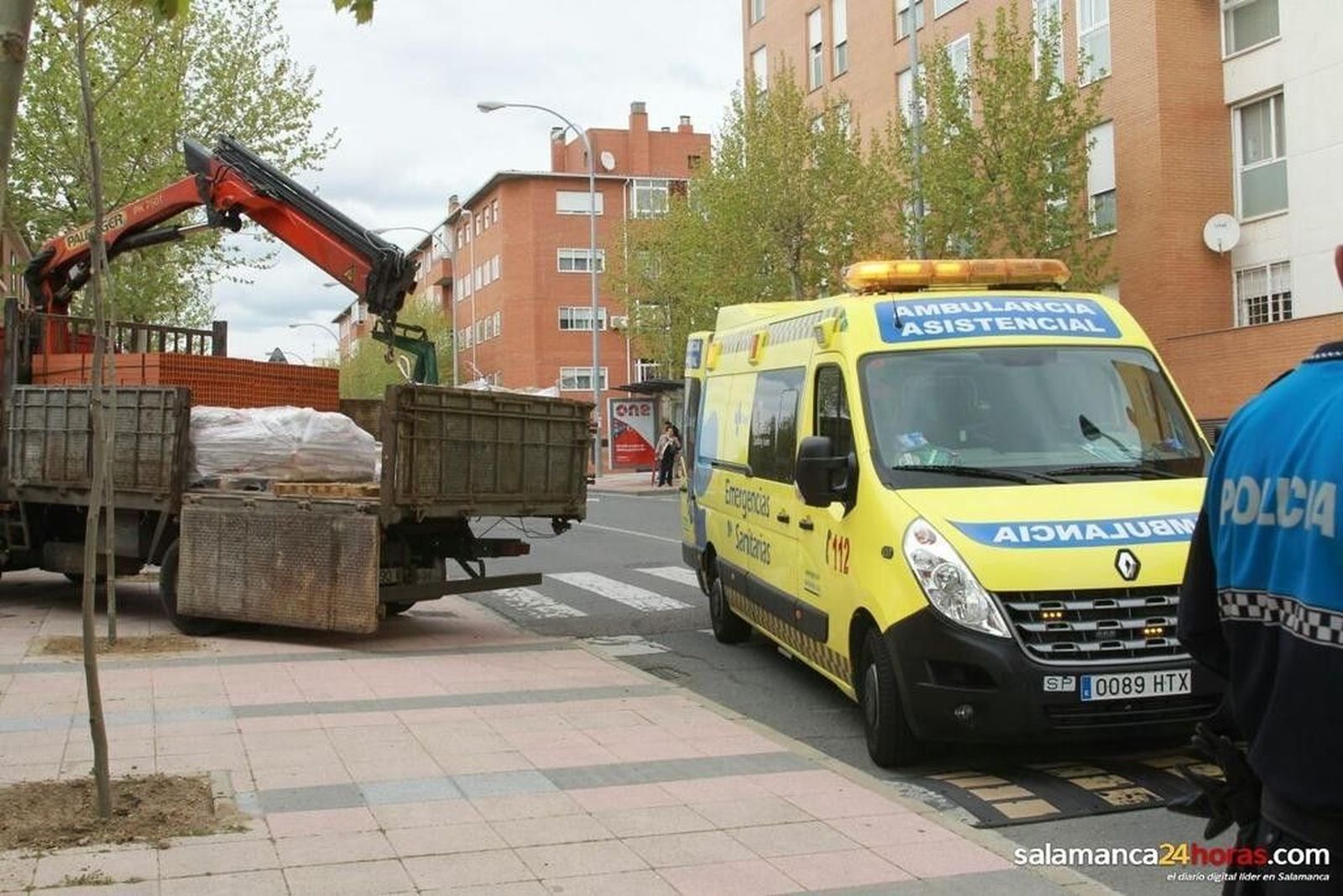 Accidente laboral en el paseo Cuatro Calzadas
