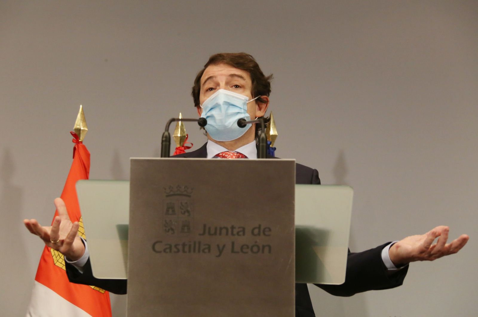 El presidente de la Junta, Alfonso Fernández Mañueco, durante una intervención | FOTO: ICAL