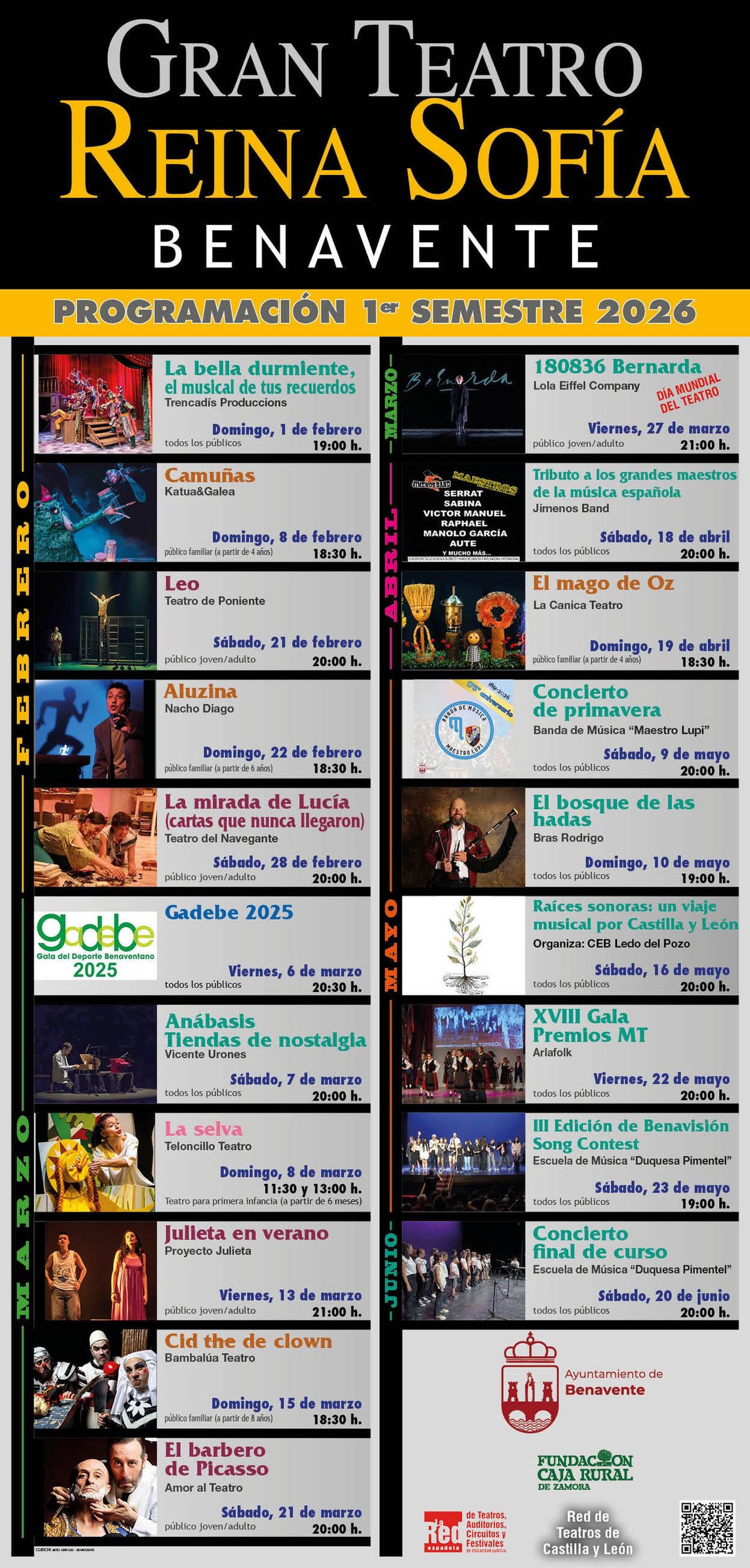 Programación Teatro Reina Sofía Benavente