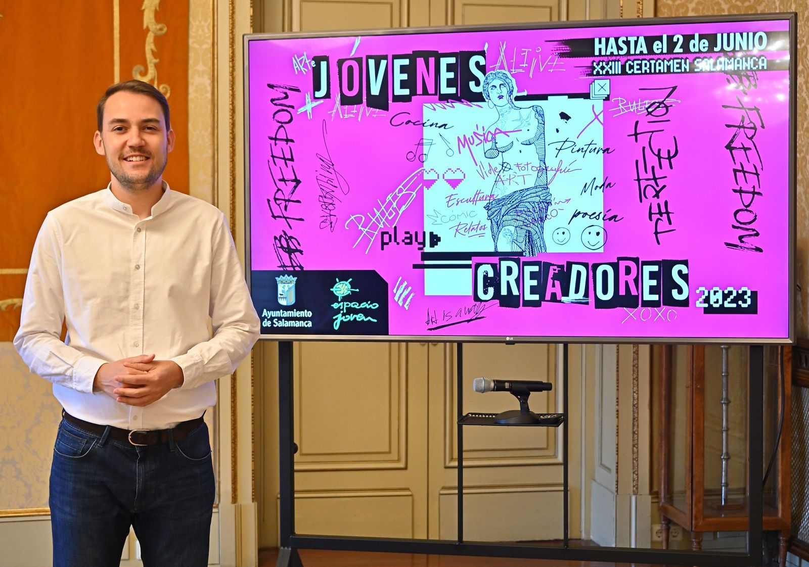 Ángel Fernández Silva en la presentación del certamen   Foto Ayto Salamanca