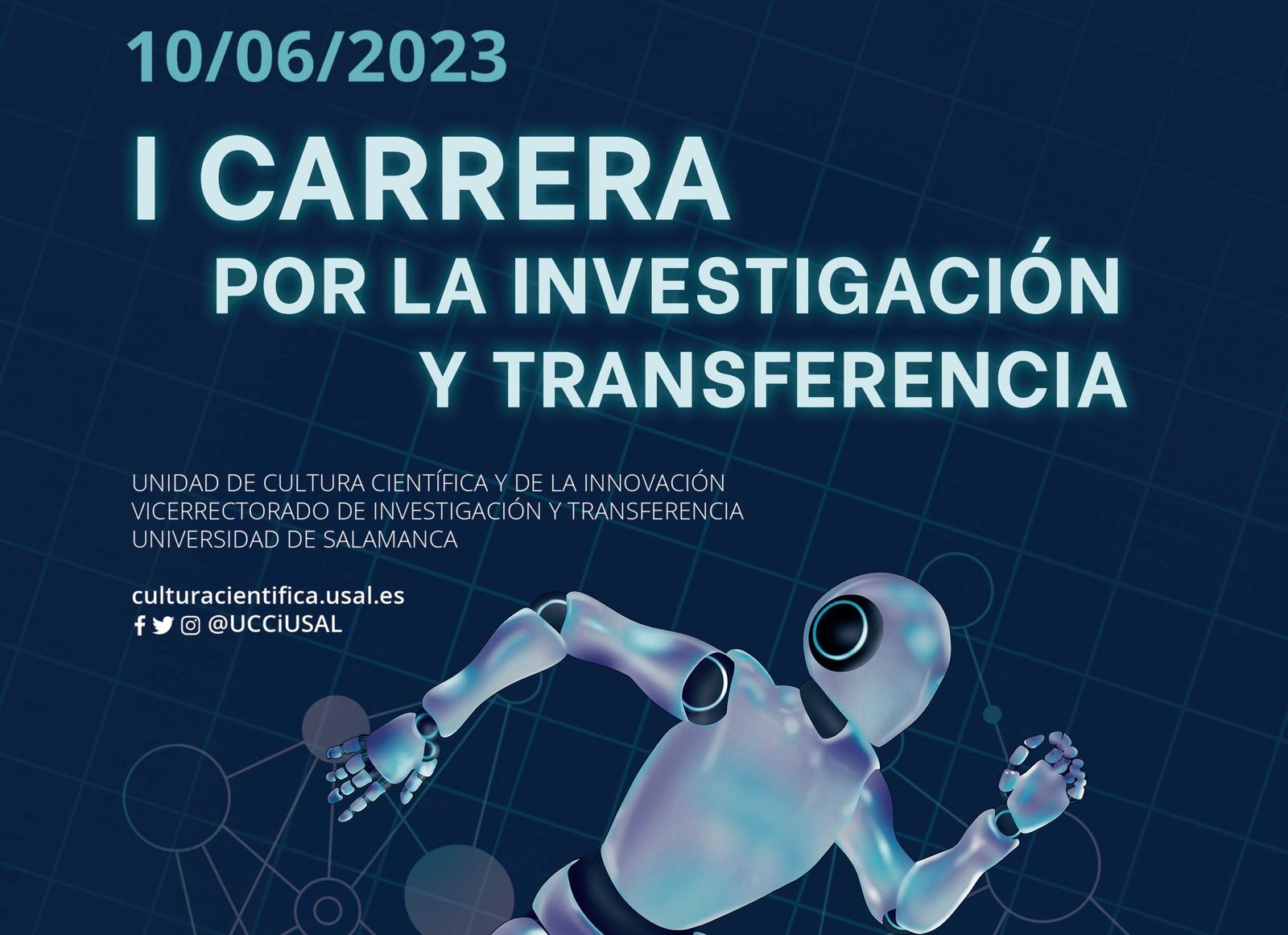 Cartel de la primera Carrera por la Investigación y la Transferencia