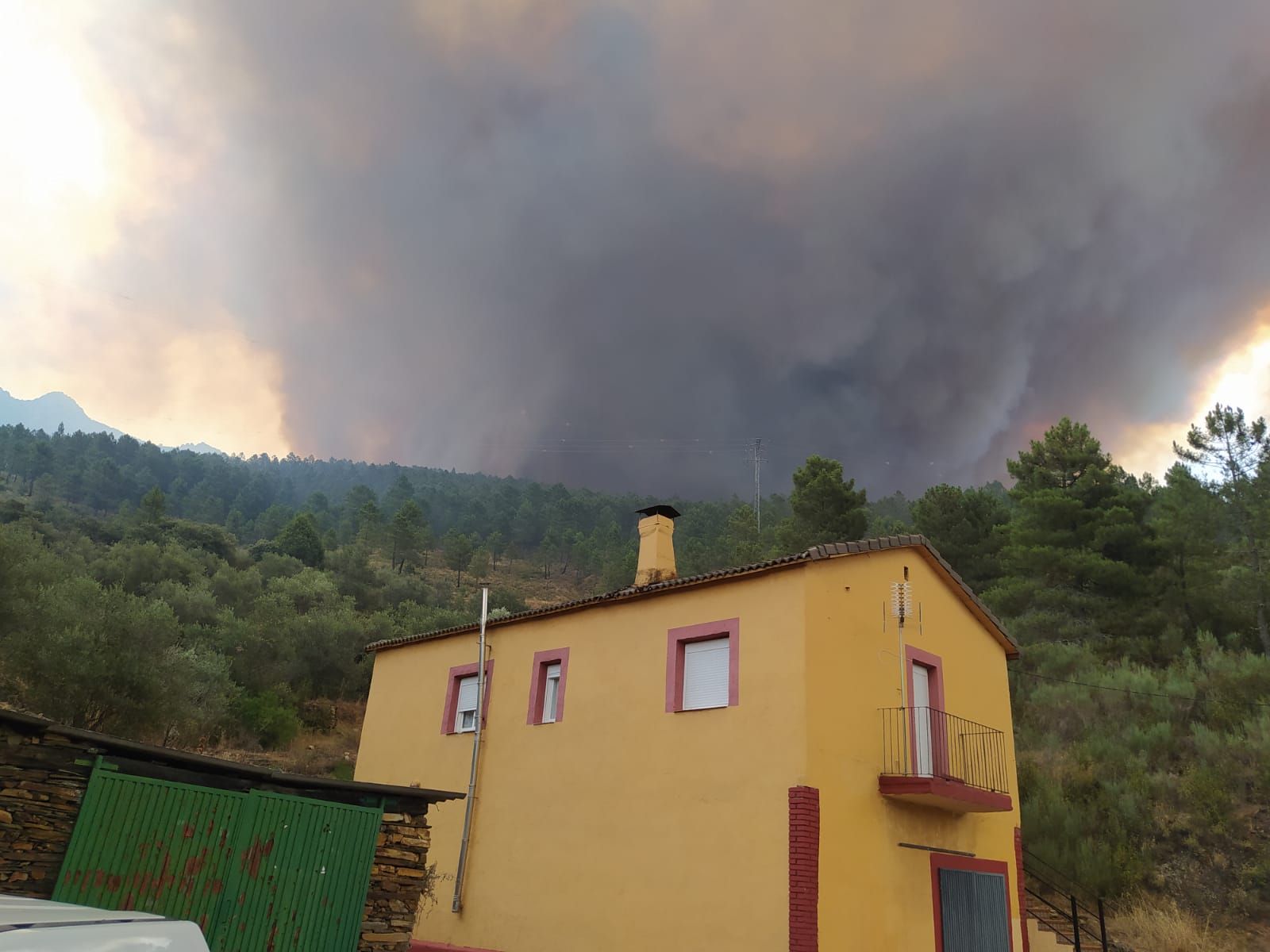 Incendio en la zona de las Batuecas