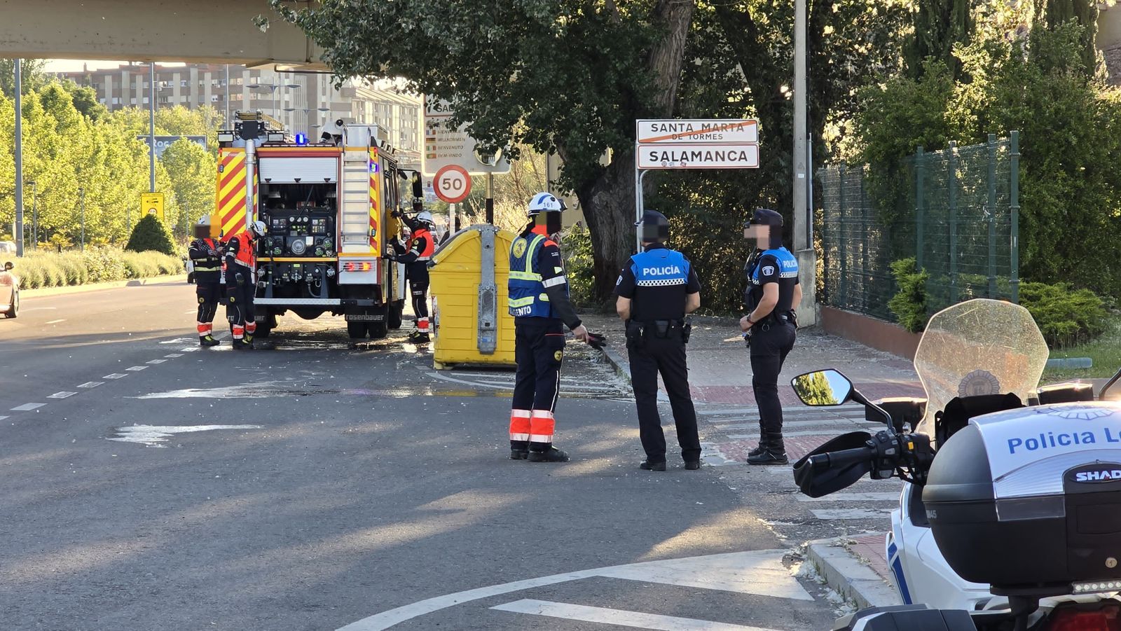 Incendio en la carretera de Madrid