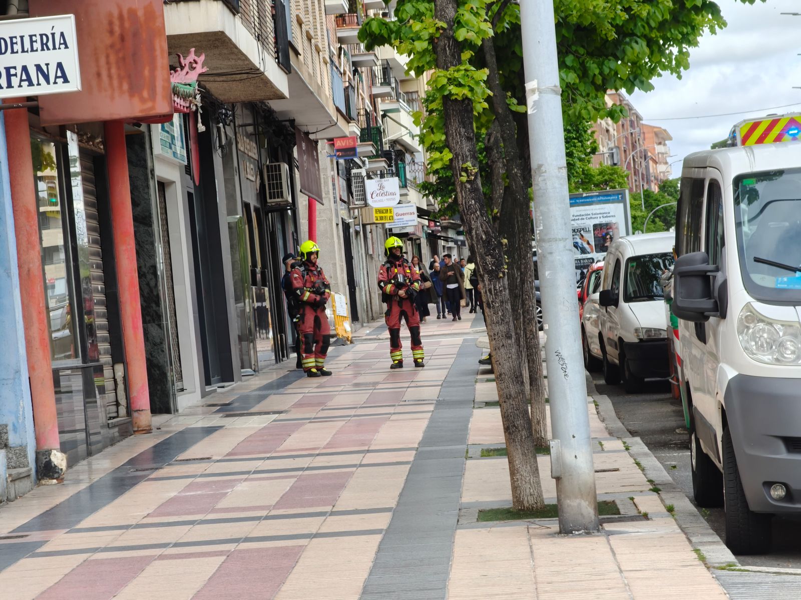 Incendio en el paseo de la Estación