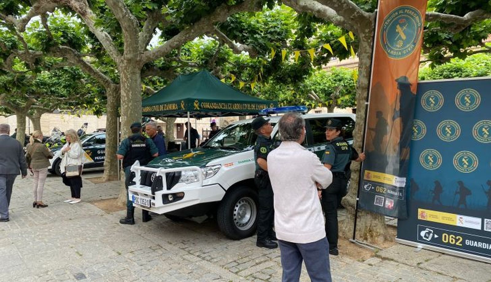 Exposición de medios en la plaza de Viriato