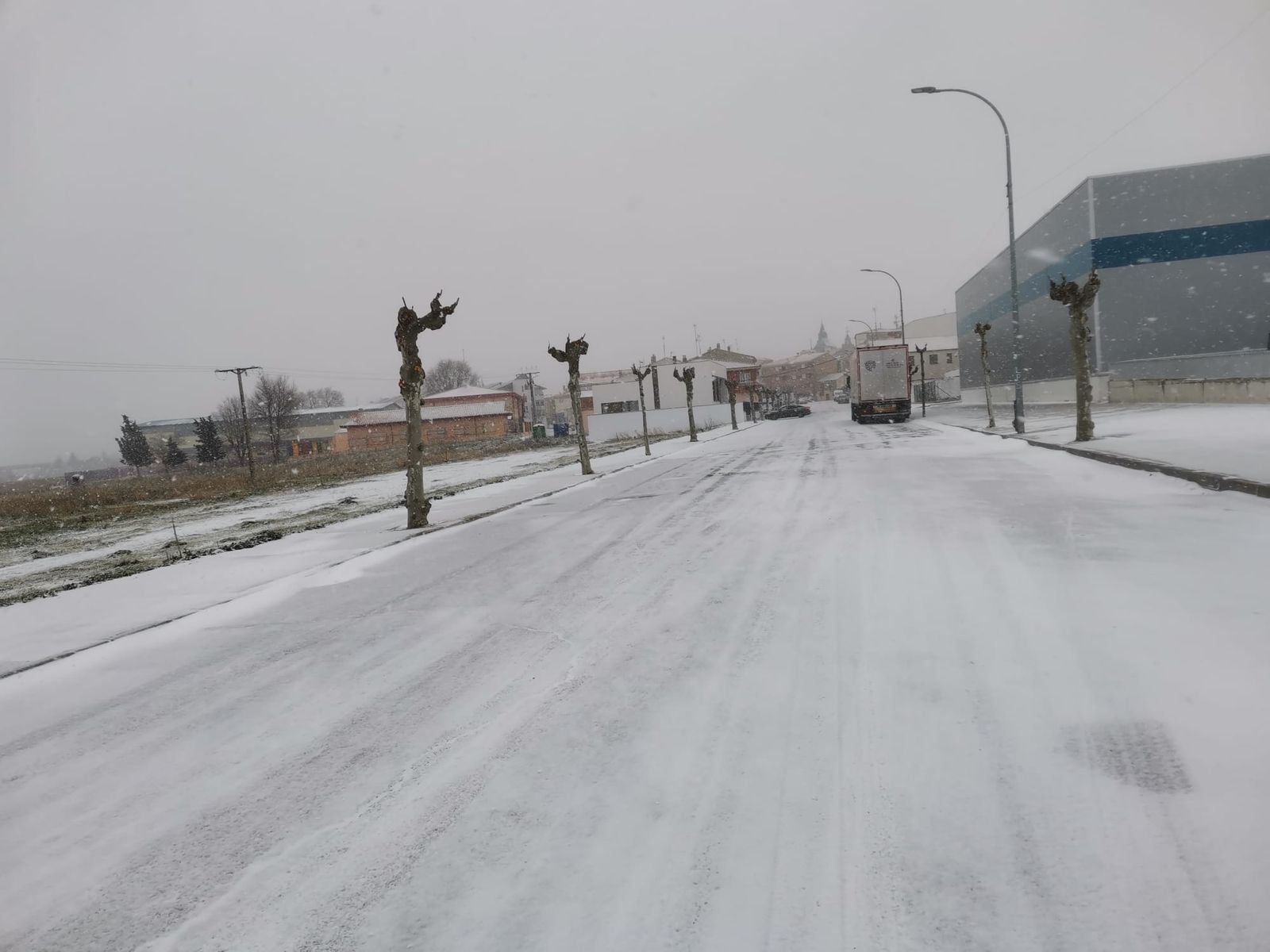 Nieve en Peñaranda de Bracamonte.