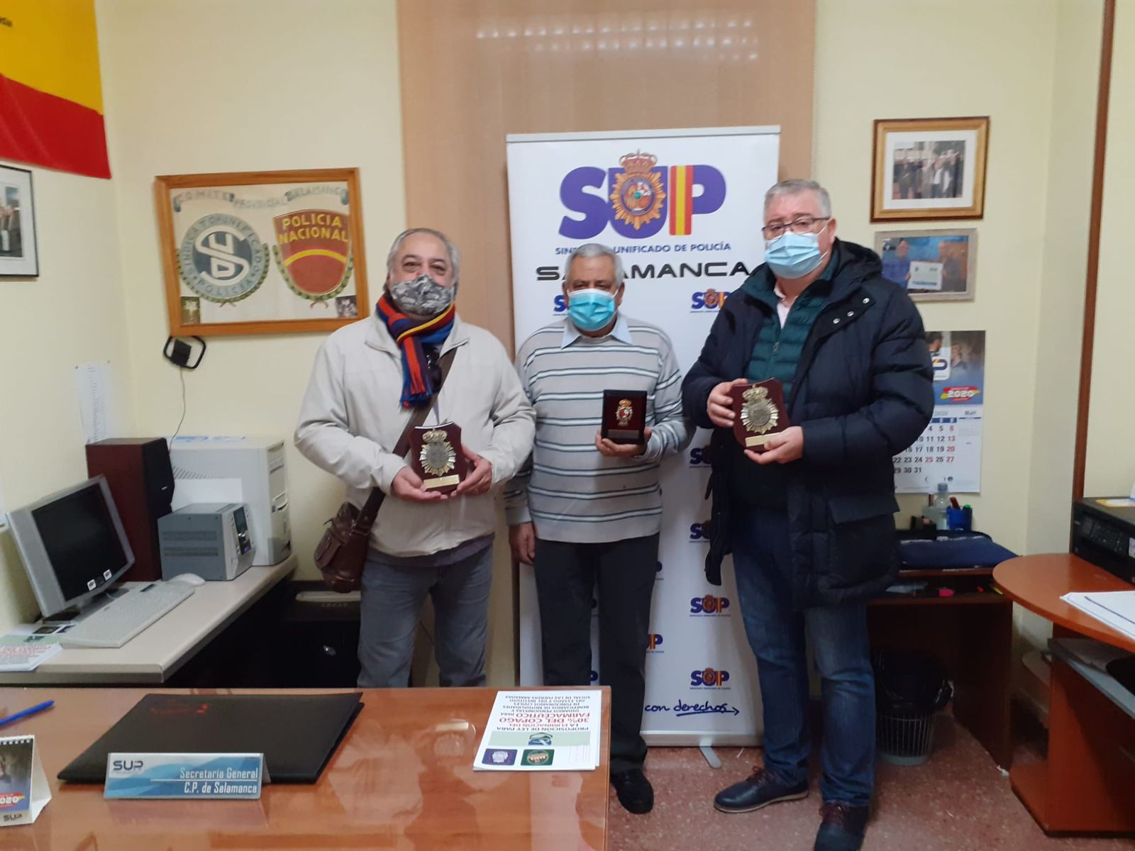 Homenaje del SUP a los compañeros jubilados este 2020