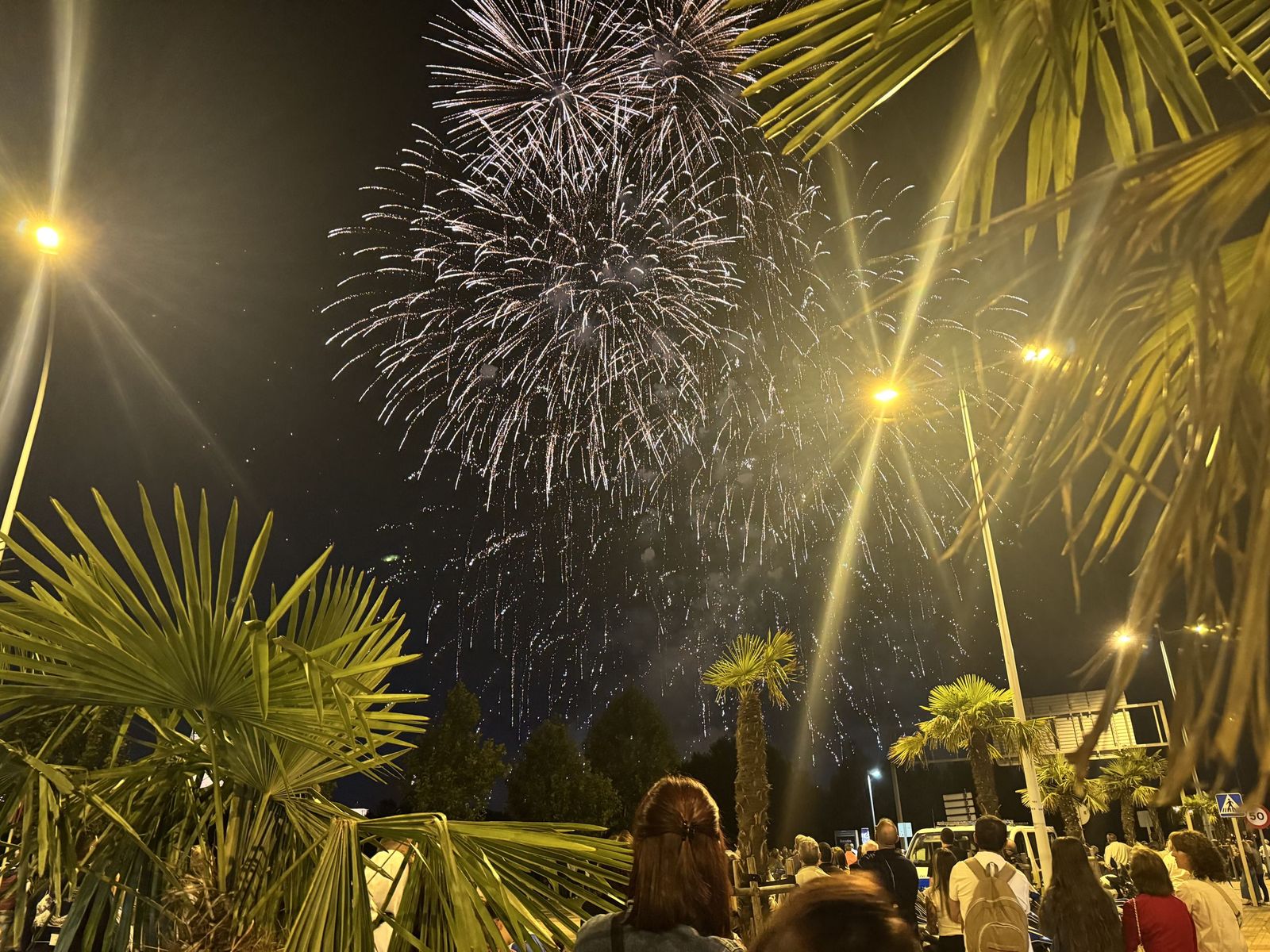 Fuegos artificiales en el entorno del Puente Romano
