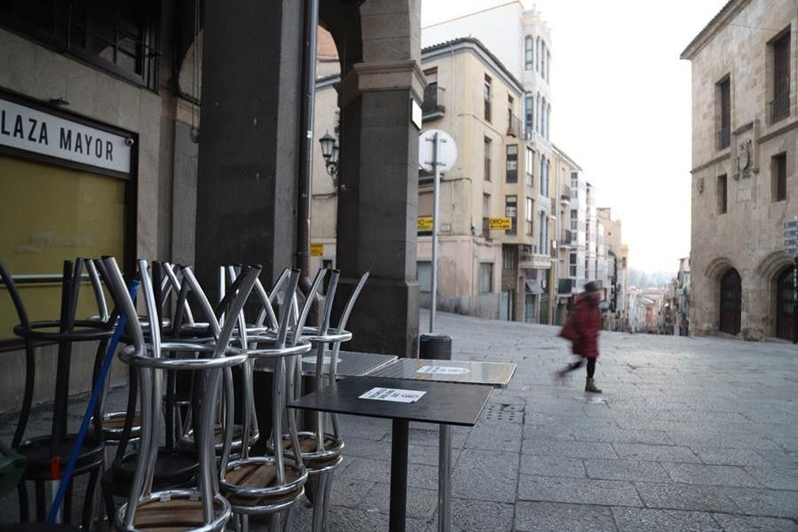 Bar cerrado en la Plaza Mayor