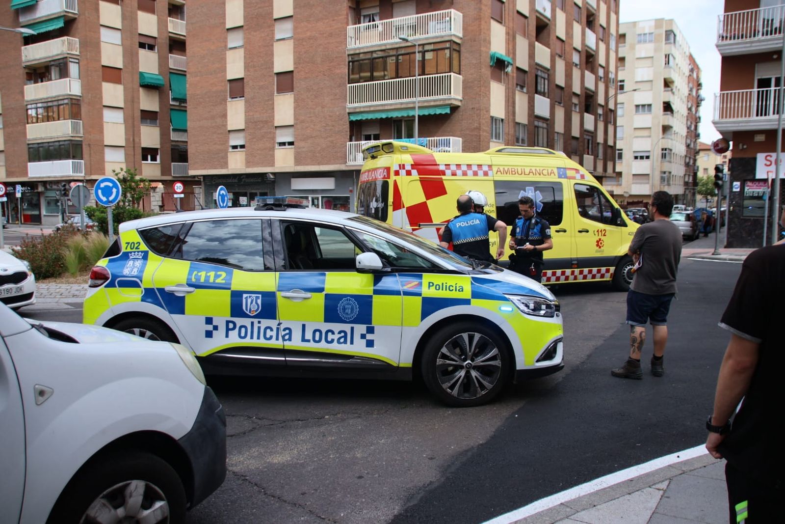 Incidente en la calle Alfonso IX de León. Foto de archivo