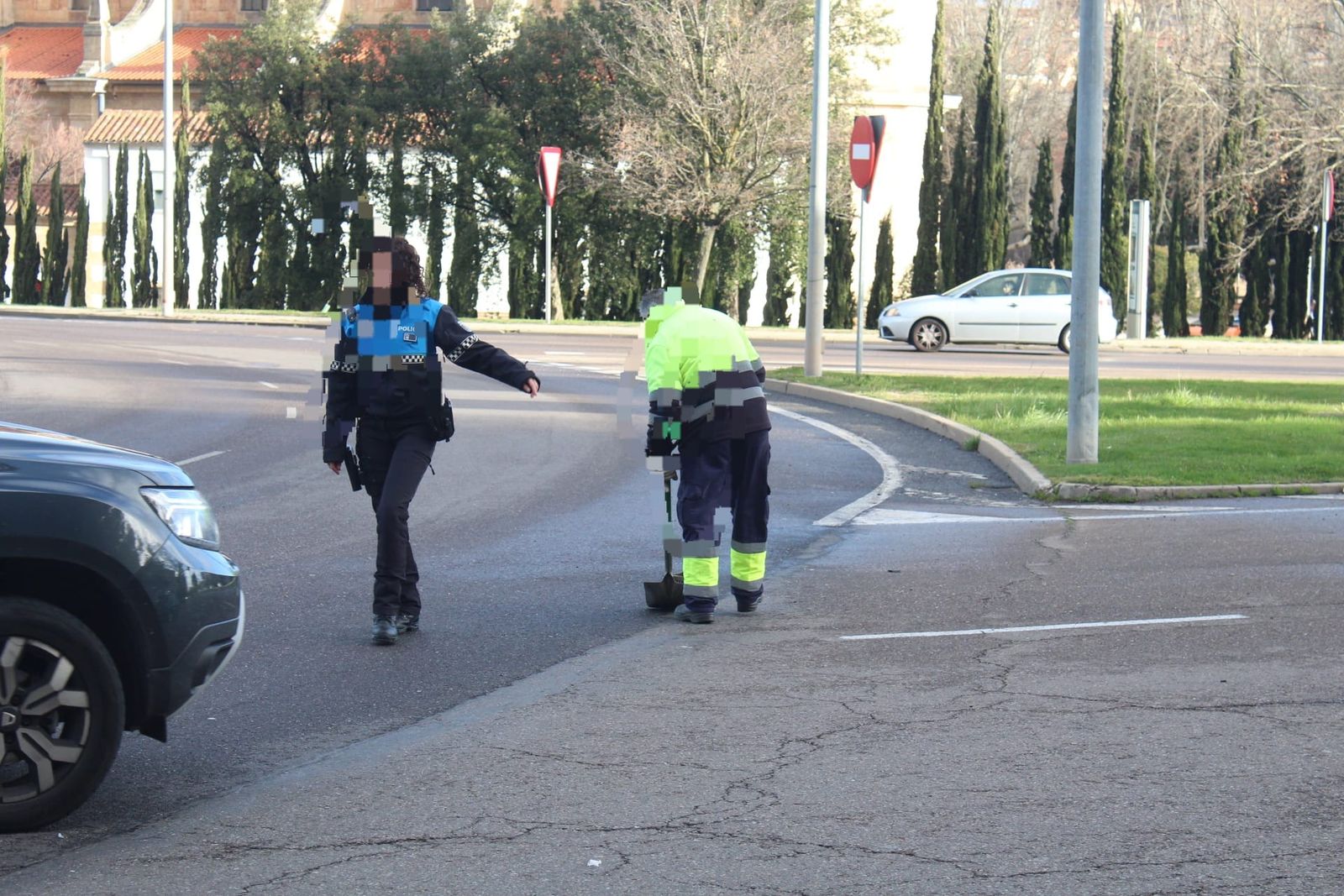 Accidente en la glorieta de Vettones y Vacceos
