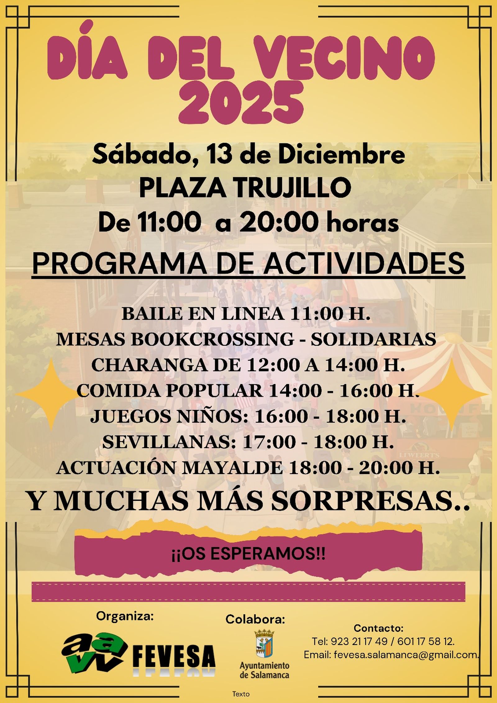 Programación Cartel Día del Vecino en Salamanca