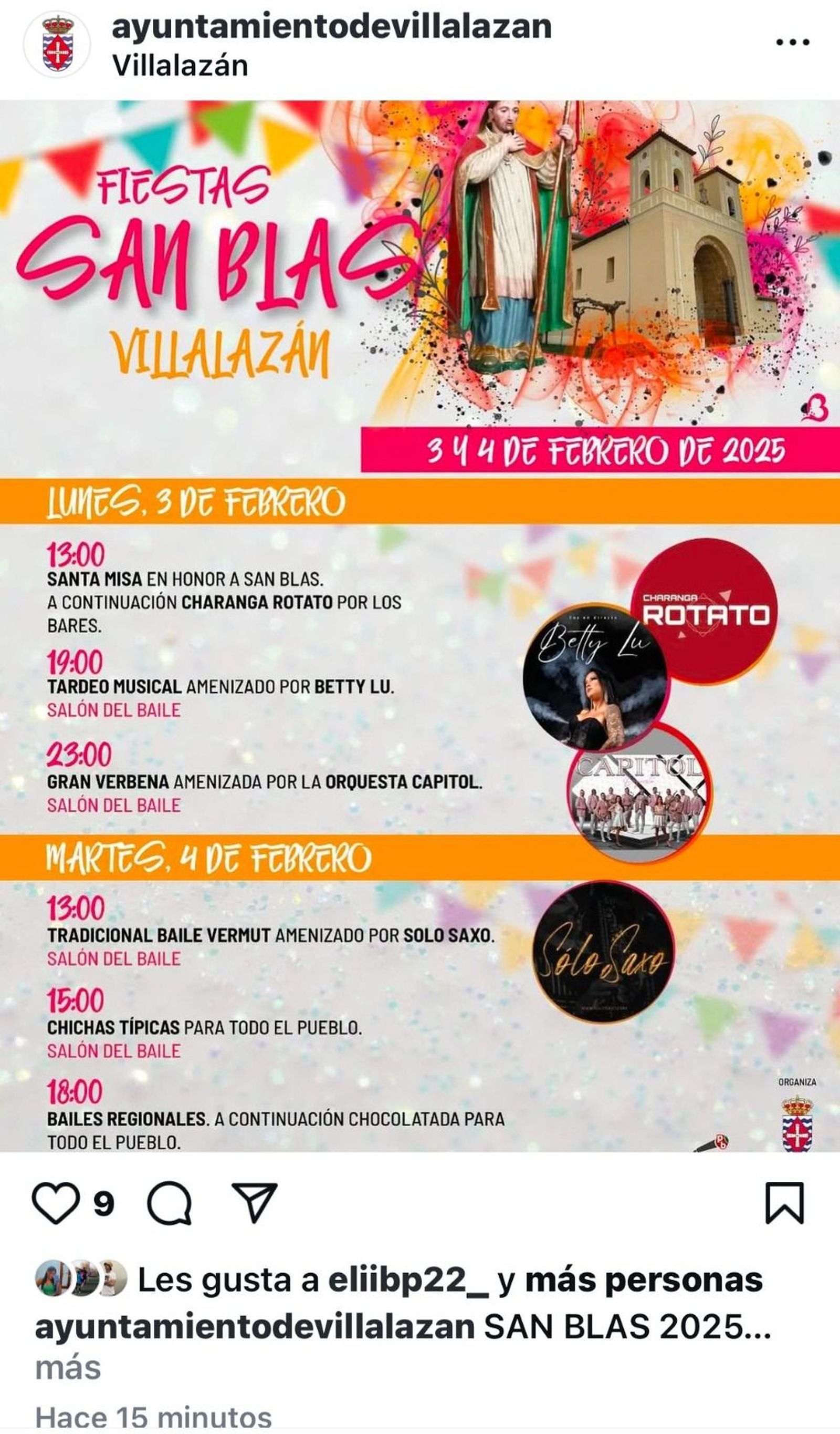 Programa completo San Blas 2025