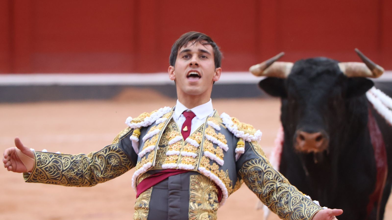 Ismael Martín ante uno de los toros de García Jiménez