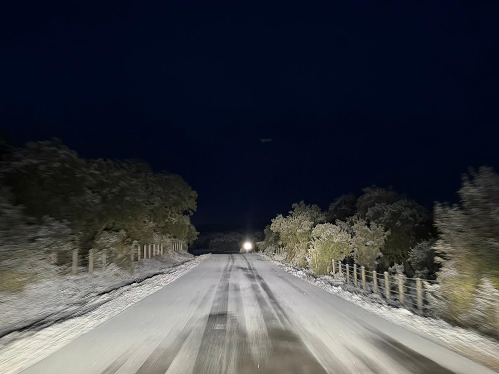 Nieve en Cuatro Calzadas y Guijuelo este sábado