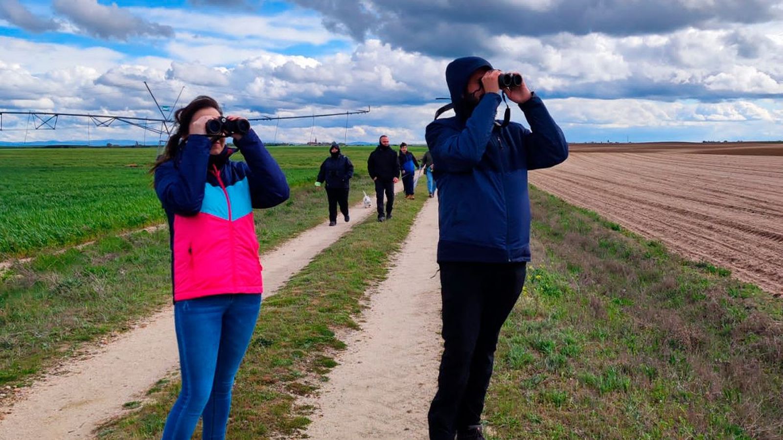 Los participantes han podido participar en un alistamiento de aves en la laguna de los Lavajares