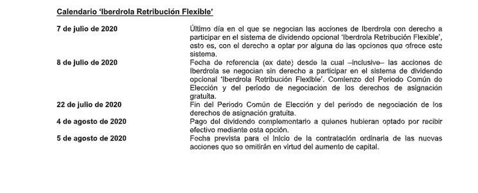 Calendario iberdrola 