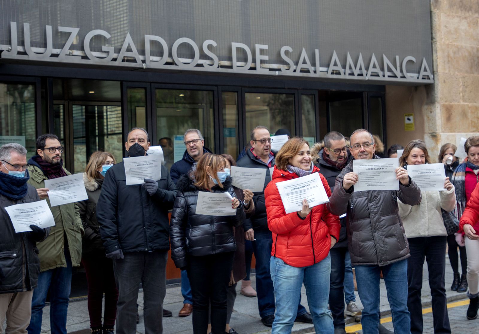 Concentración ante los juzgados de Salamanca por los cambios de la Ley Orgánica de Eficiencia Organizativa