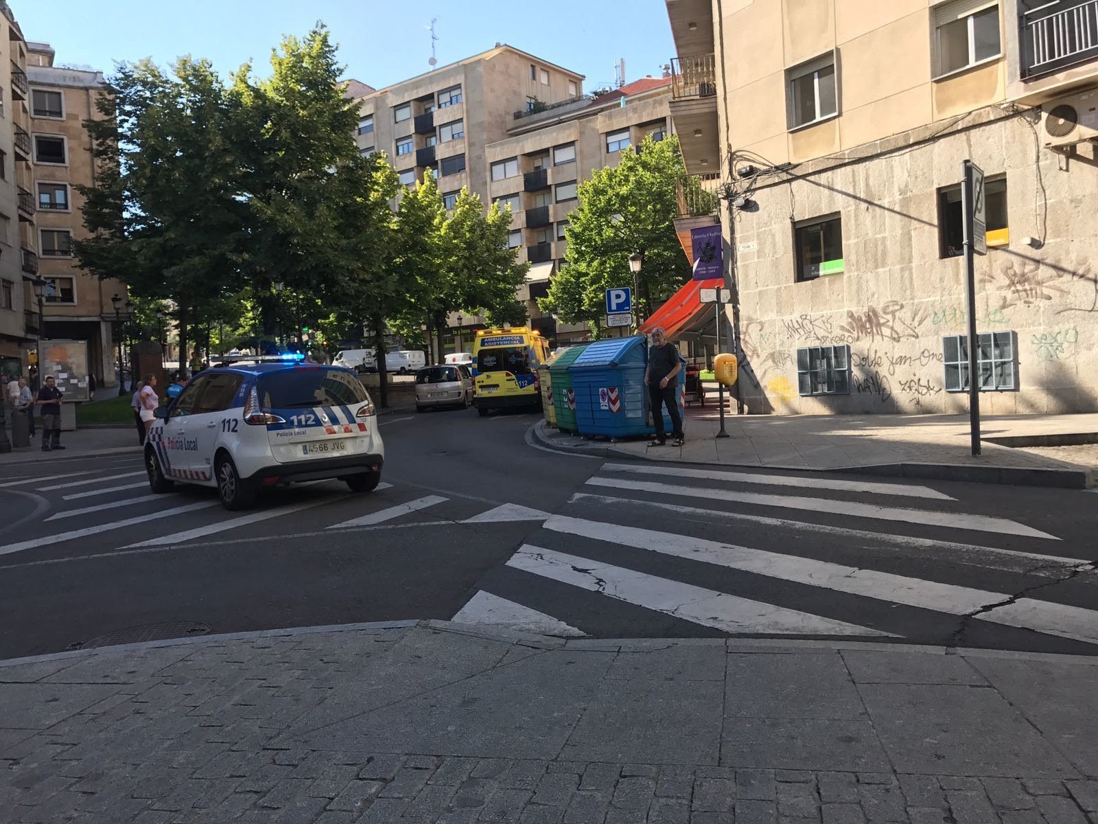 Atropello en plaza de la Fuente