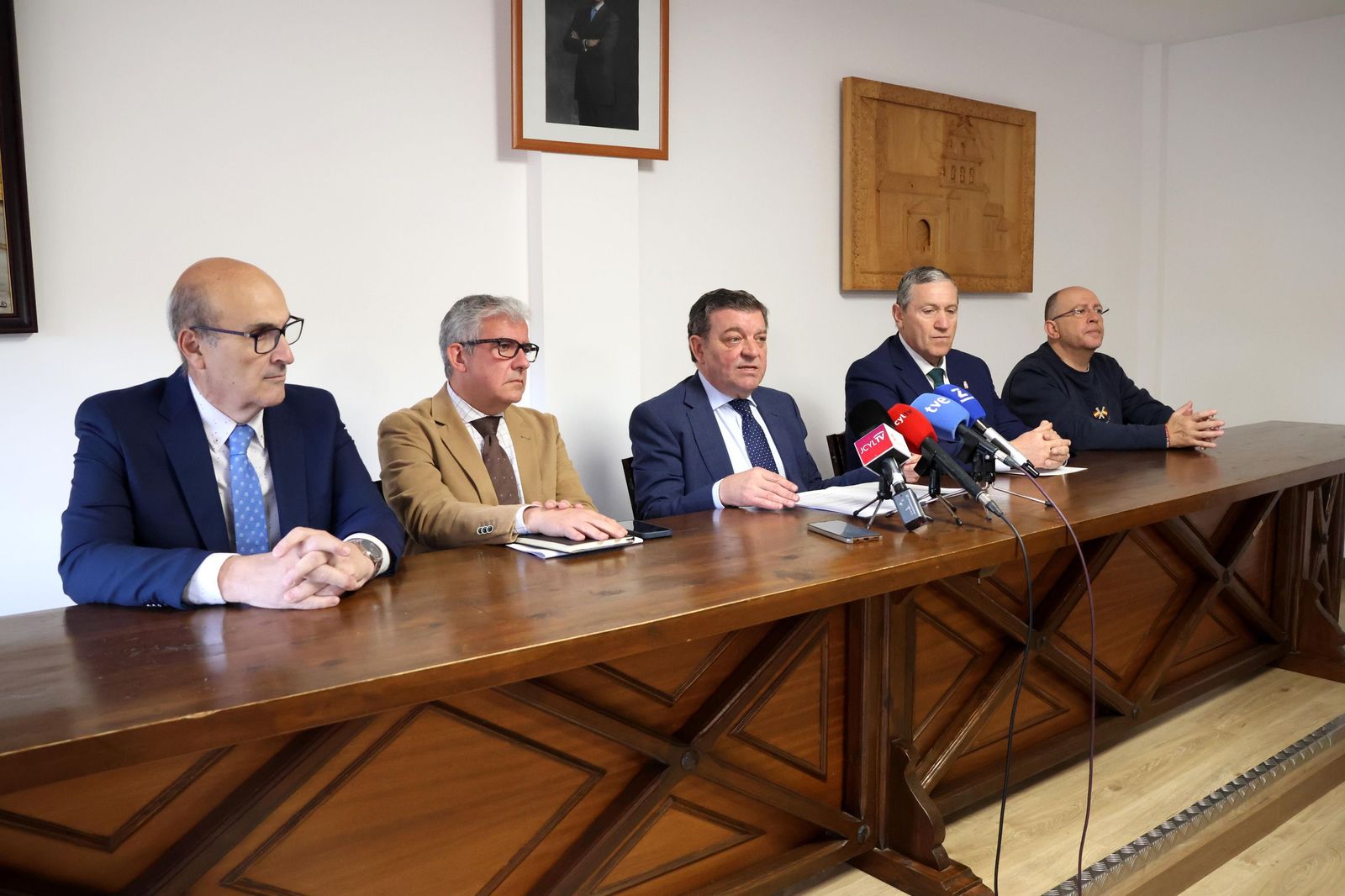Momento del acto de presetación de los Fondos de Cohesión Territorial en La Hiniesta