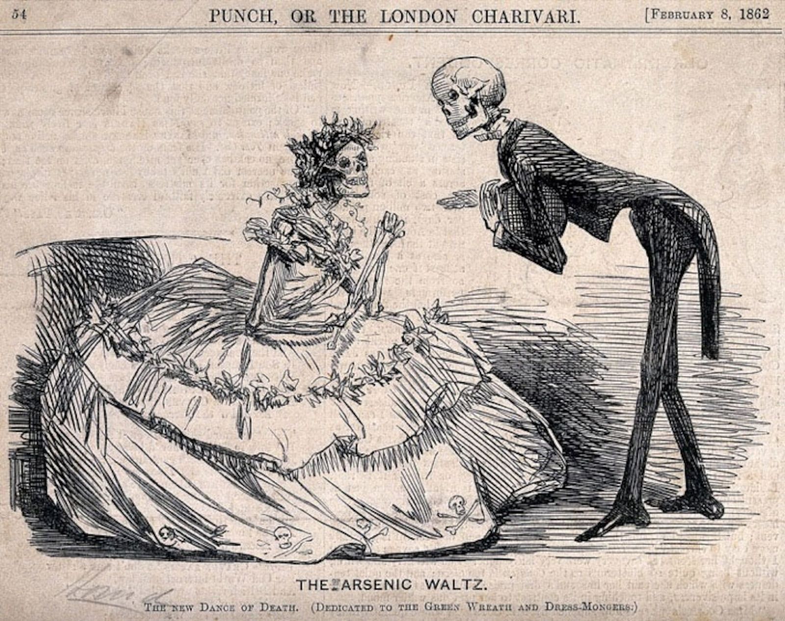 "The Arsenic Waltz", Jhon Leech, 1862. Wellcome Collection.