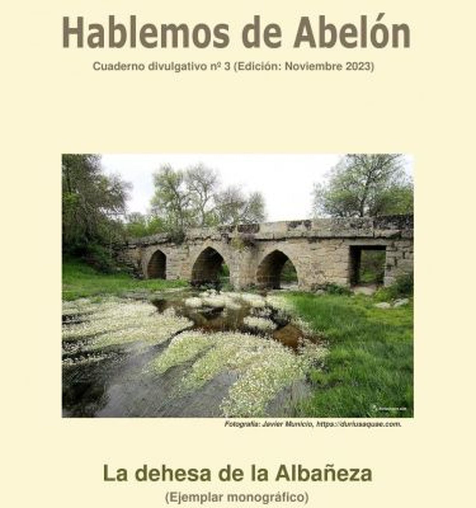 Portada de 'La dehesa de Albañeza', tercera edición de la revista Hablemos de Abelón.