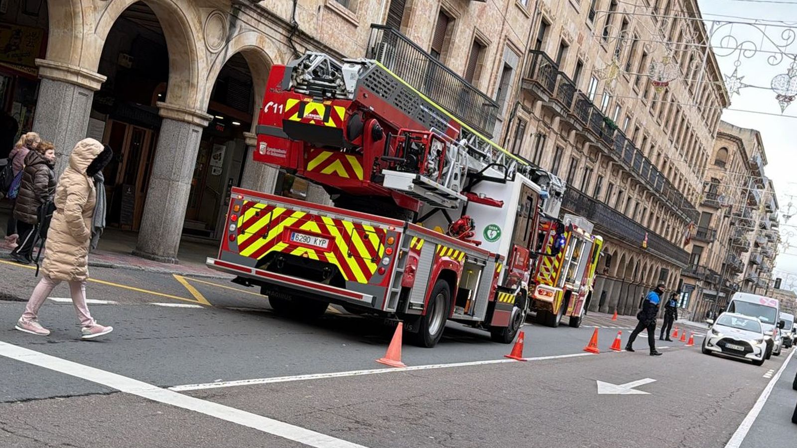 Los bobmeros se movilizan en la Gran Vía de Salamanca