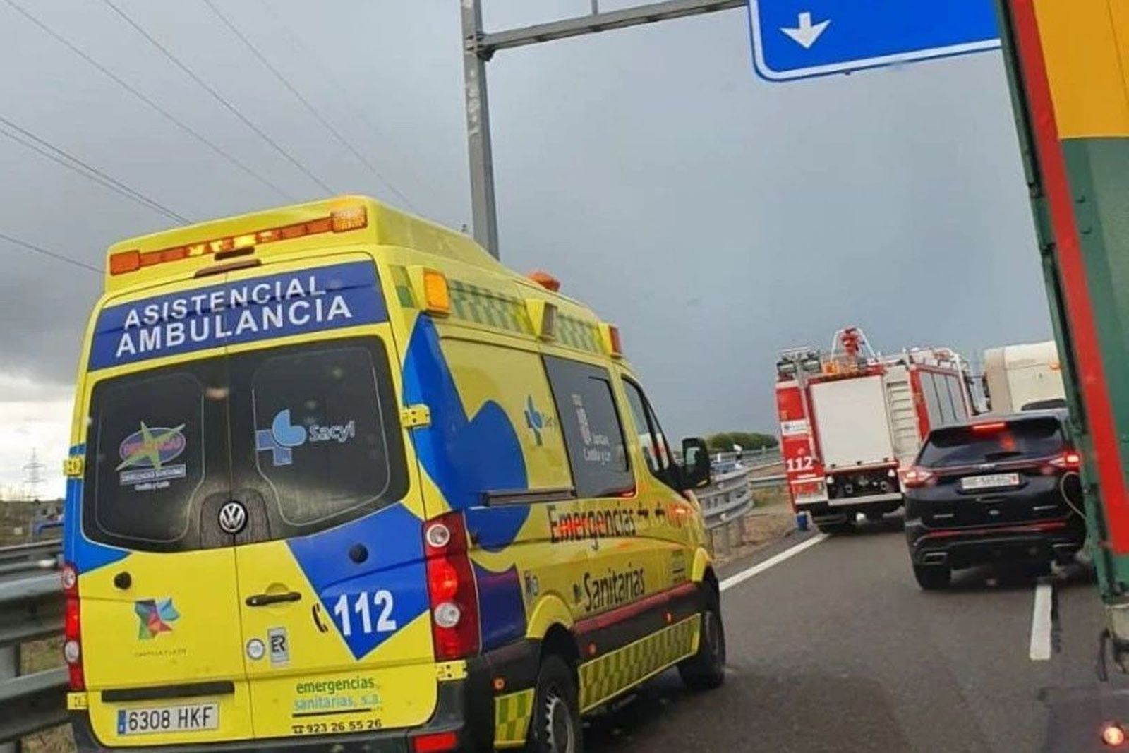 Accidente. Ambulancia, bomberos. Archivo