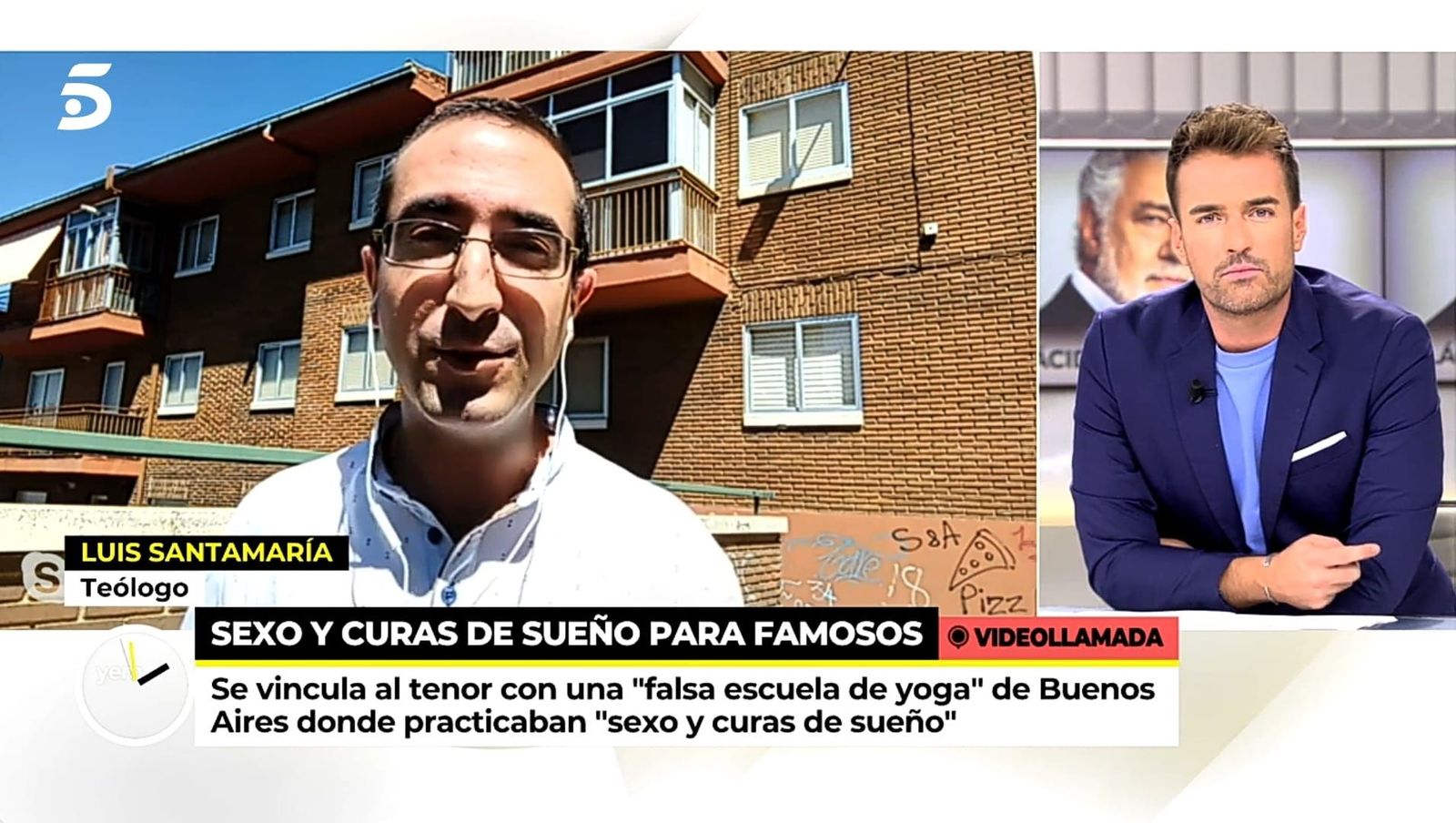 Intervención de Luis Santa María en el programa de Mediaset