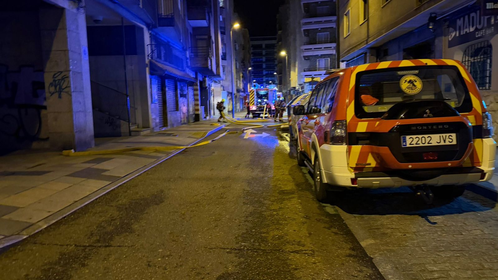 Incendio en un bar en la calle Rodríguez Fabrés