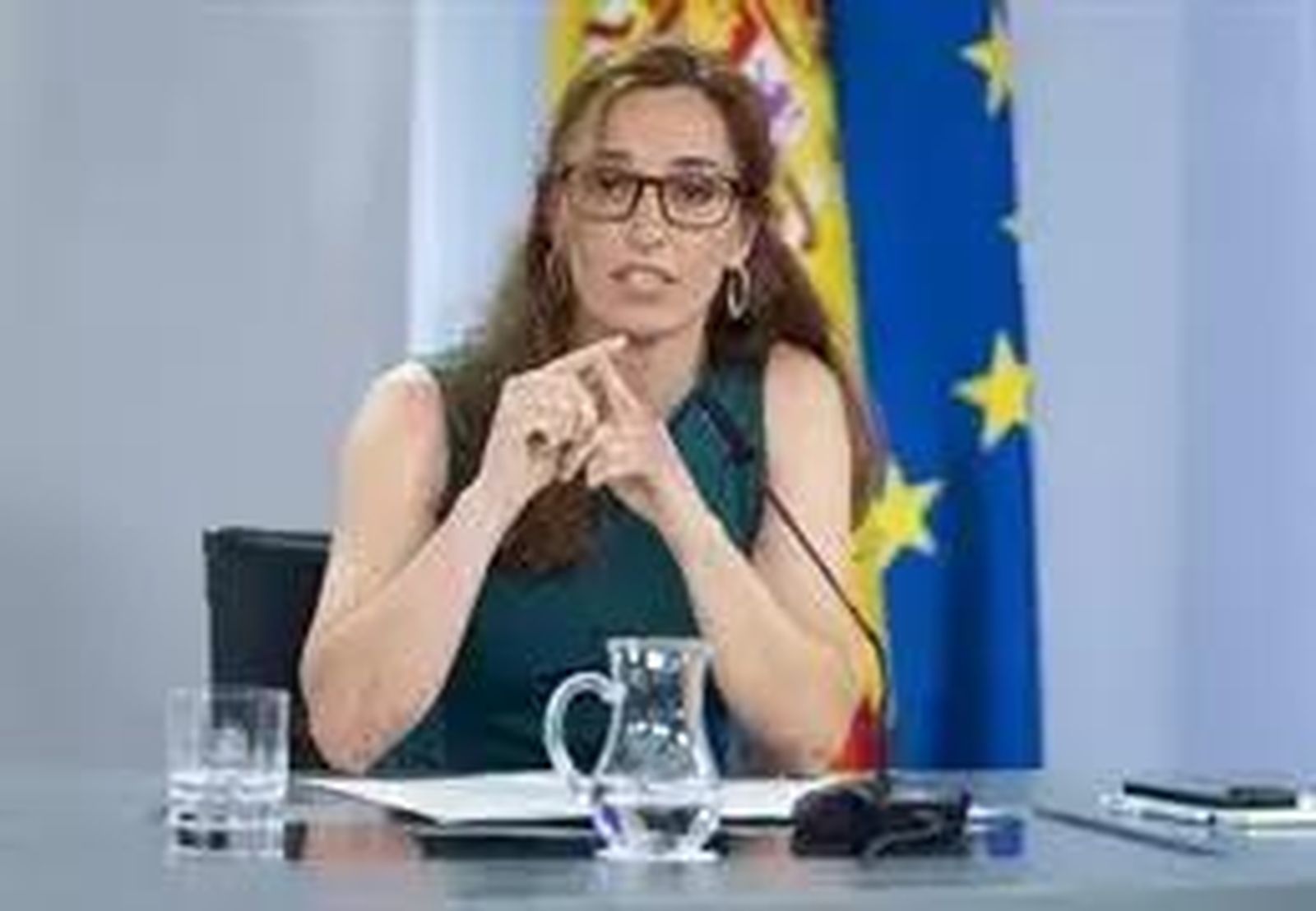 La ministra de Sanidad, Mónica García, durante una rueda de prensa posterior al Consejo de Ministros, en el Palacio de la Moncloa, a 30 de julio de 2024, en Madrid (España). - Eduardo Parra - Europa Press