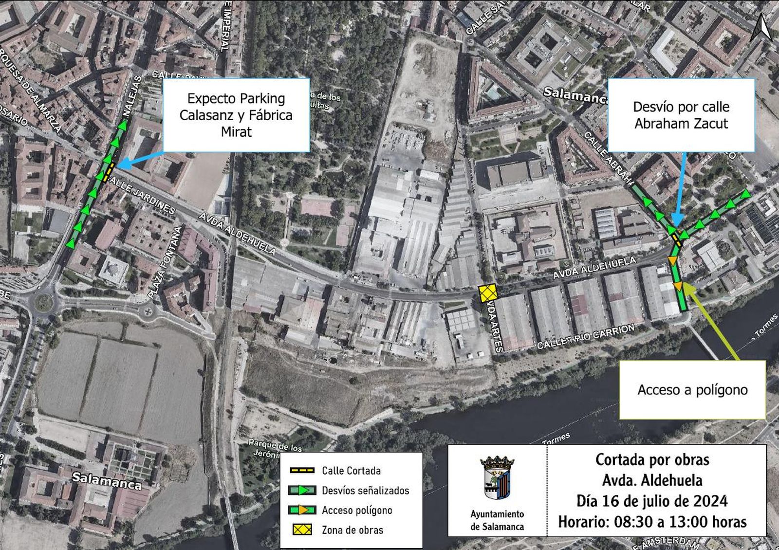 Corte avenida aldehuela 