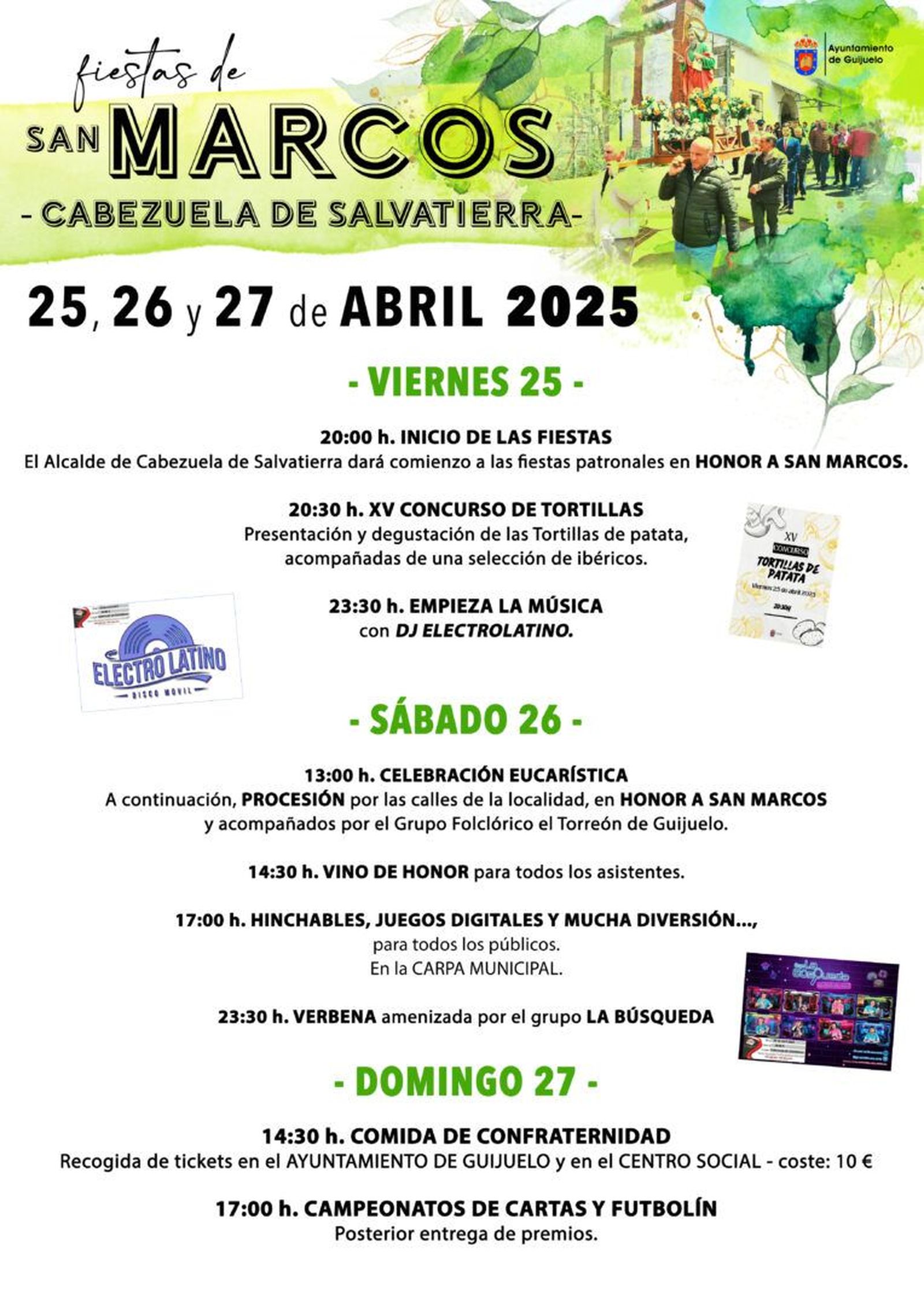 FIESTAS SAN MARCOS CABEZUELA 2025