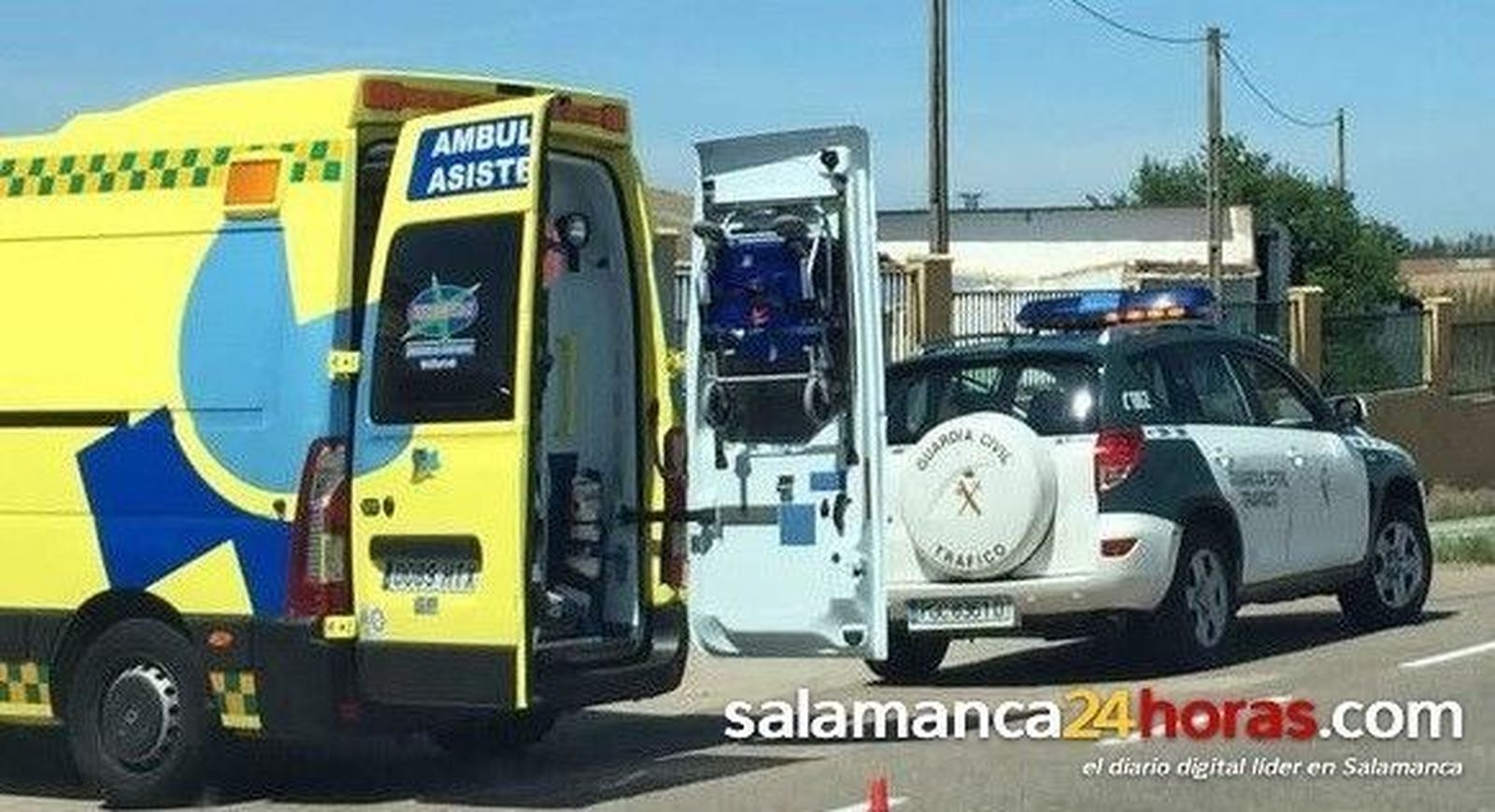 Herido un ciclista en un atropello en Villamayor de Armuña