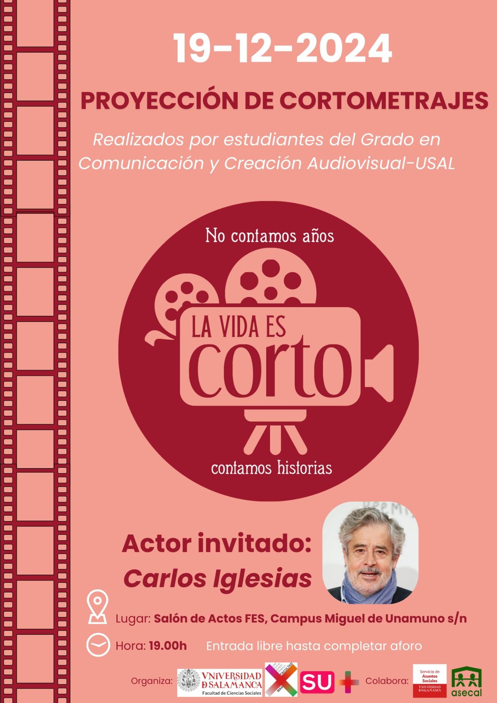 Cartel La vida es corto