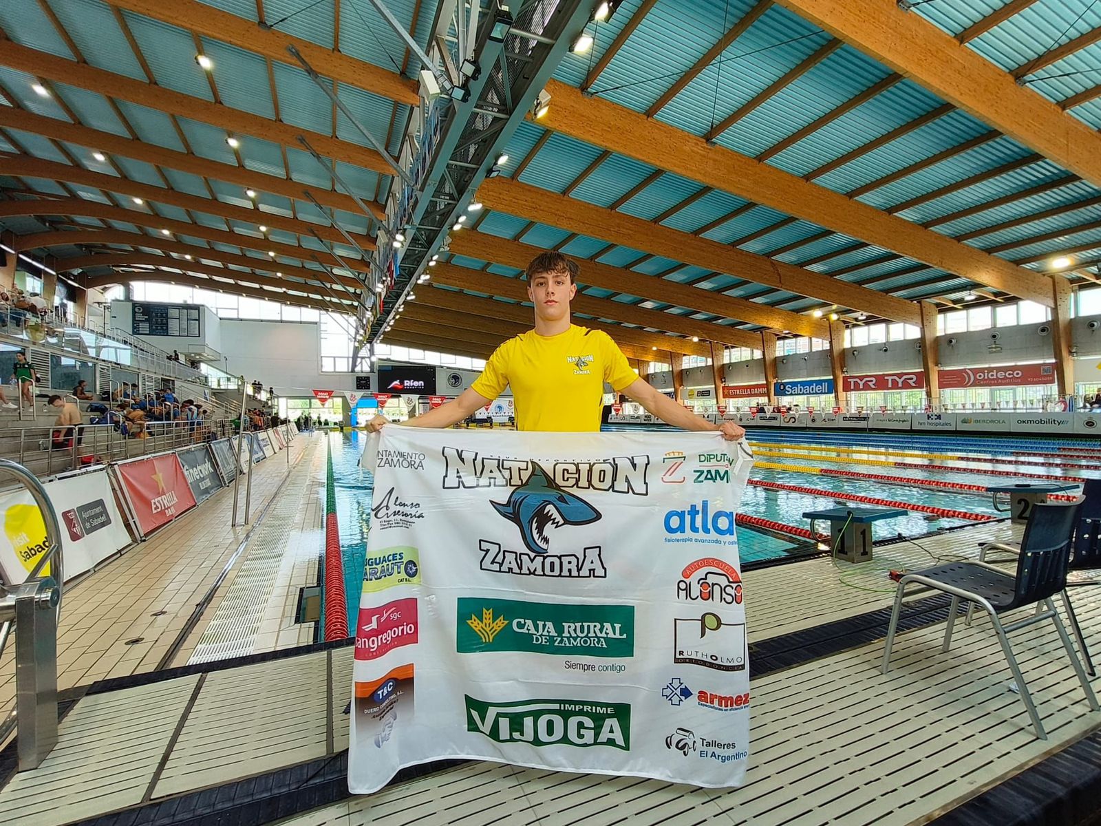 Alejandro Martín, deportista del CD Natación Zamora, en el Campeonato de España de categoría infantil.