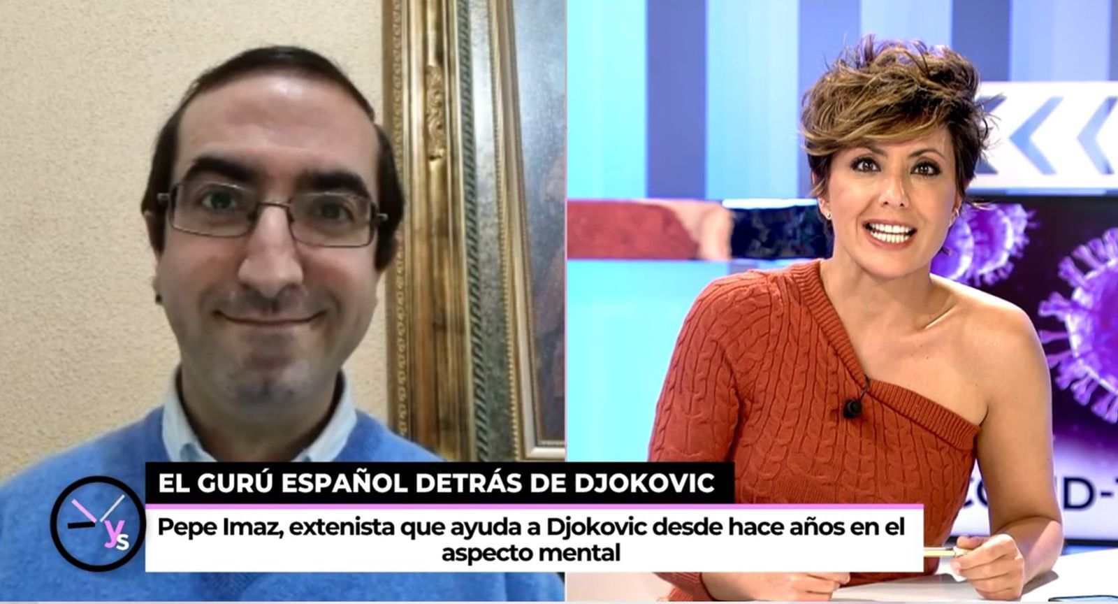 Luis Santamaría en el programa Ya son las ocho de Telecinco