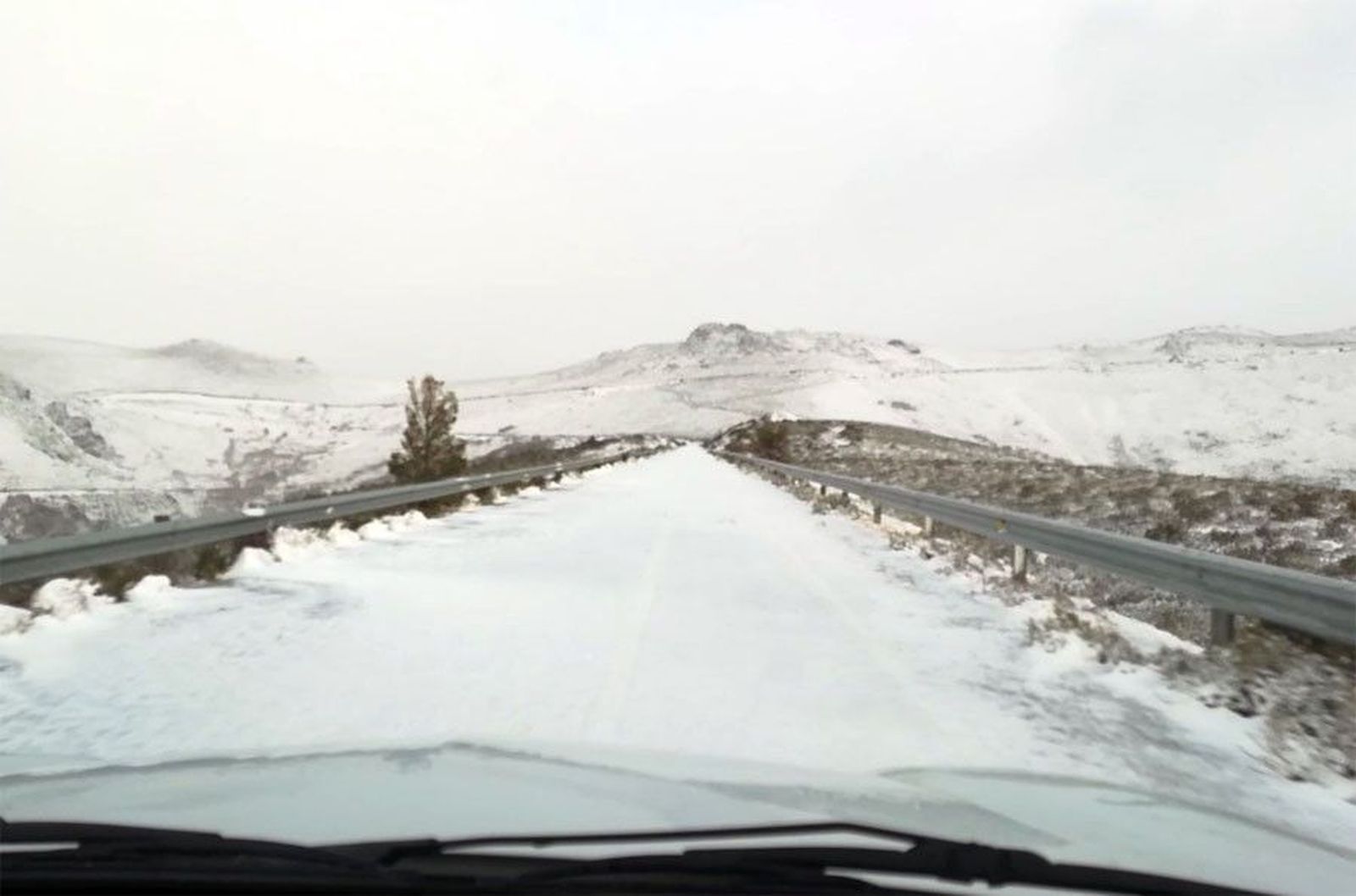 Carretera, nieve.