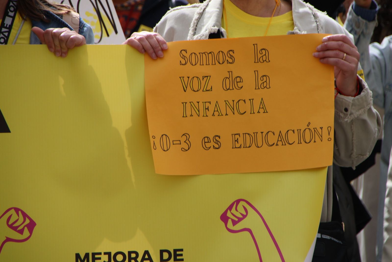 Concentración en la huelga de Educación Infantil