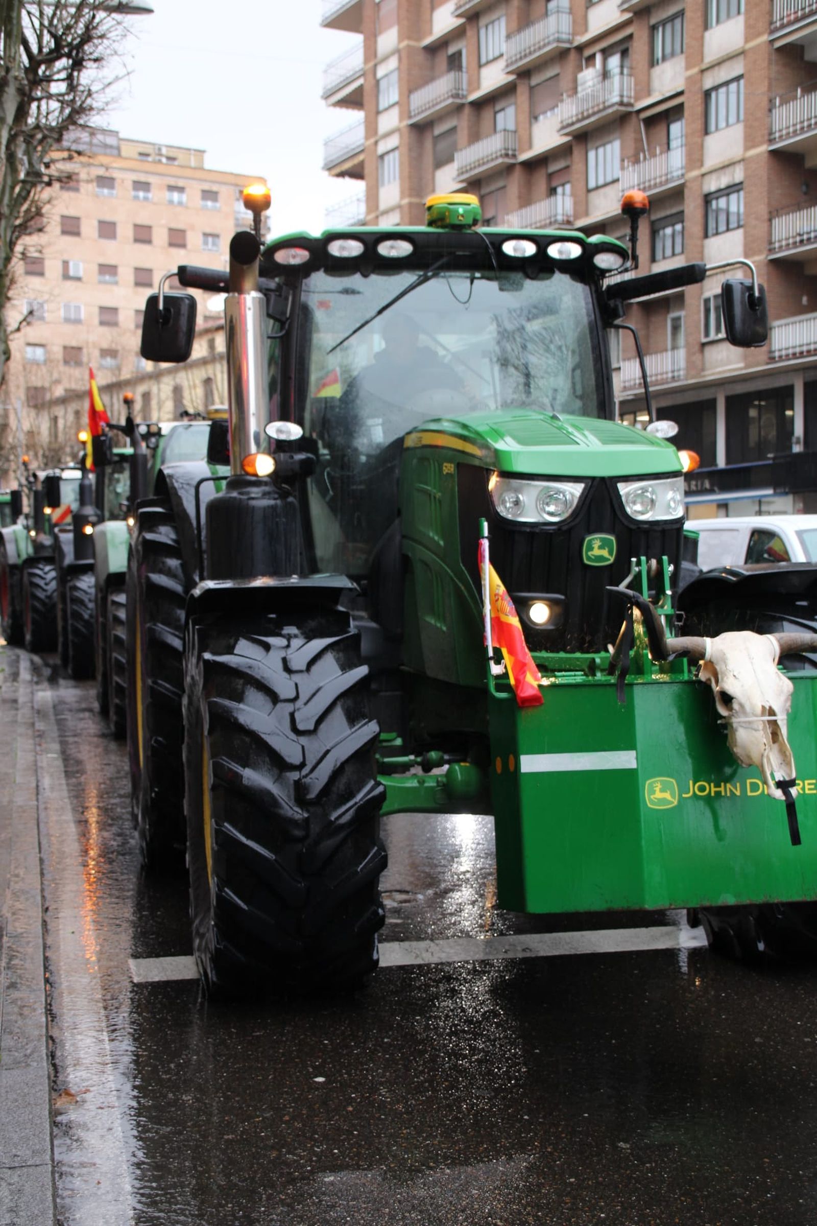 En imágenes la marcha con tractores y vehículos de campo en Salamanca en protesta contra Mercosur
