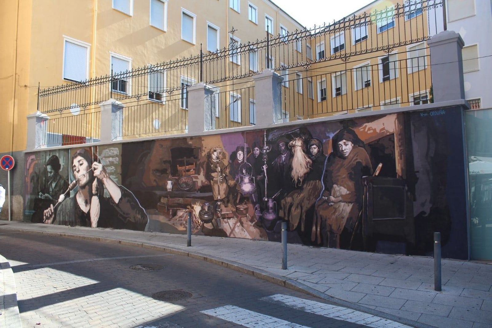 Mural ubicado en la Plaza del Cuartel Viejo de Zamora