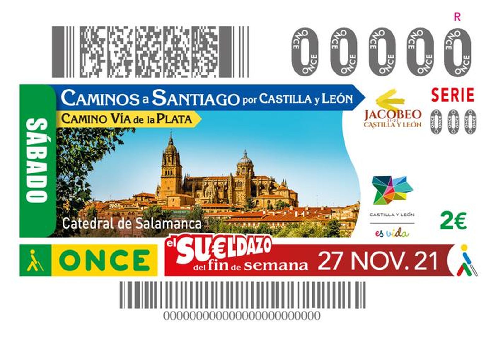 Salamanca protagonizará el cupón del sorteo de la ONCE de este sábado