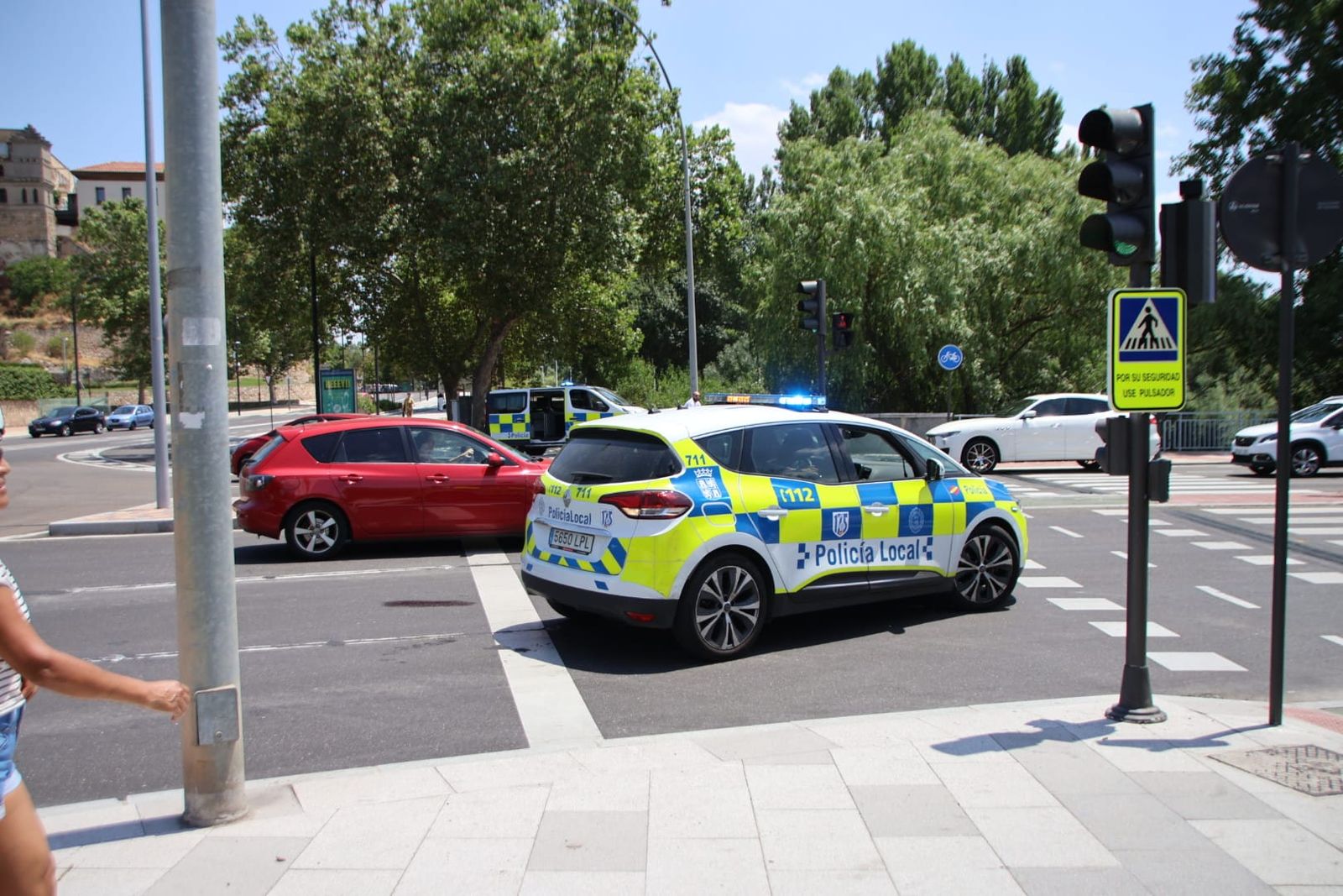 Incidente en el`puente de Sánchez Fabrés. Foto de archivo.