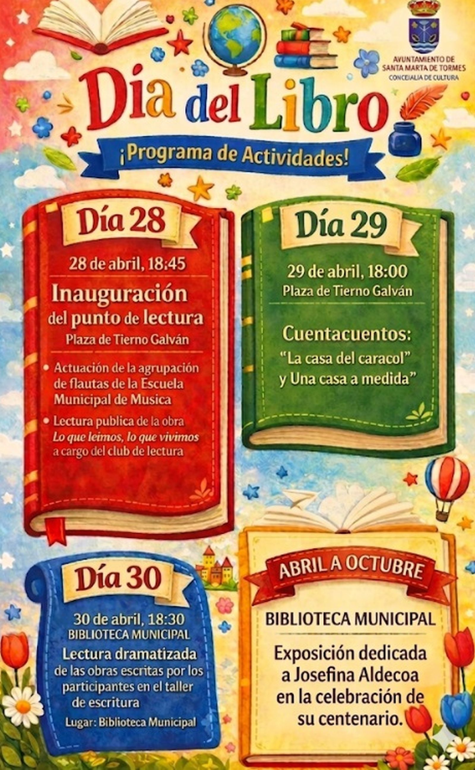 Programación de las actividades por el Día del Libro en Santa Marta de Tormes