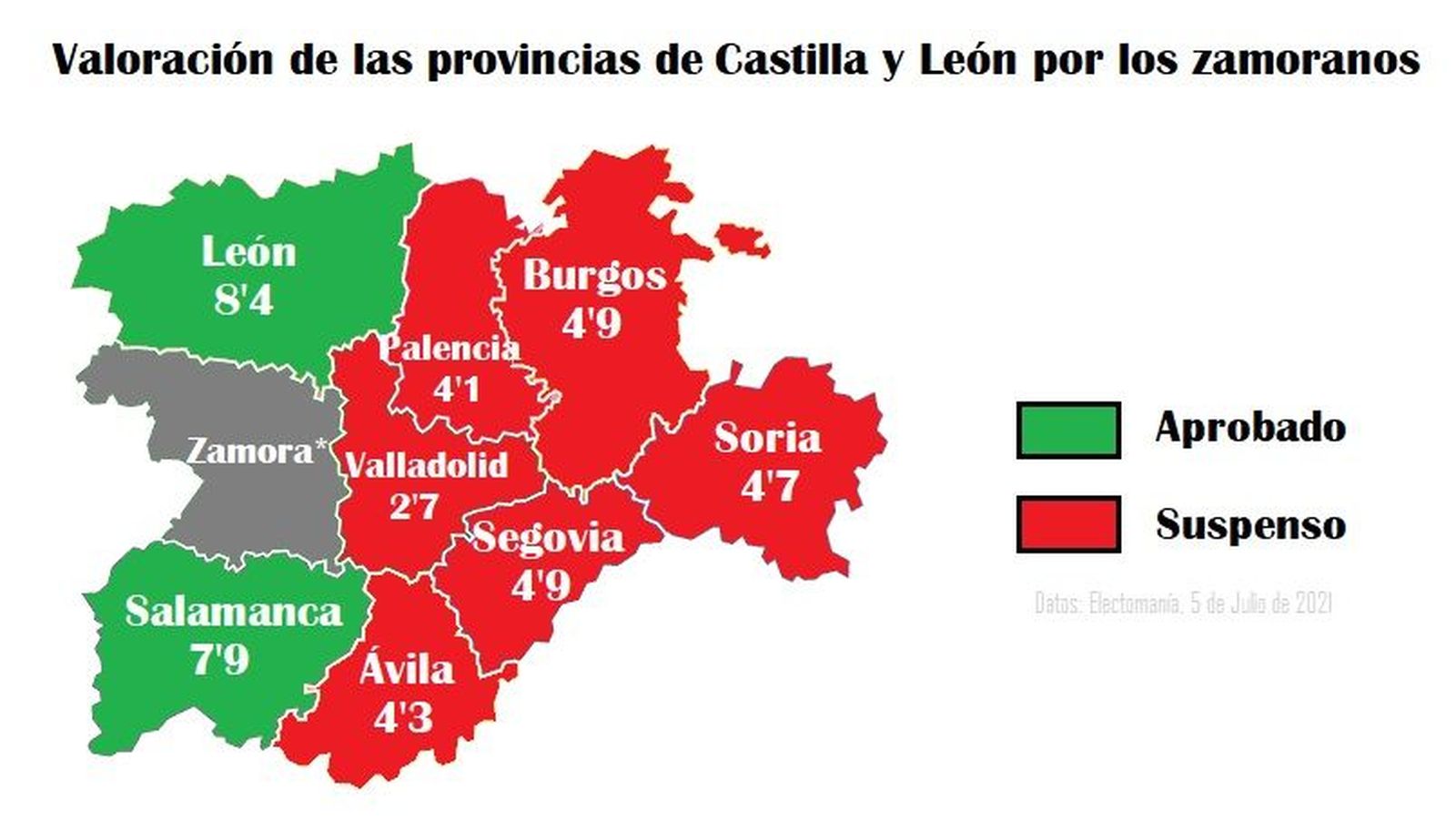 valoracion provincias cyl por zamoranos