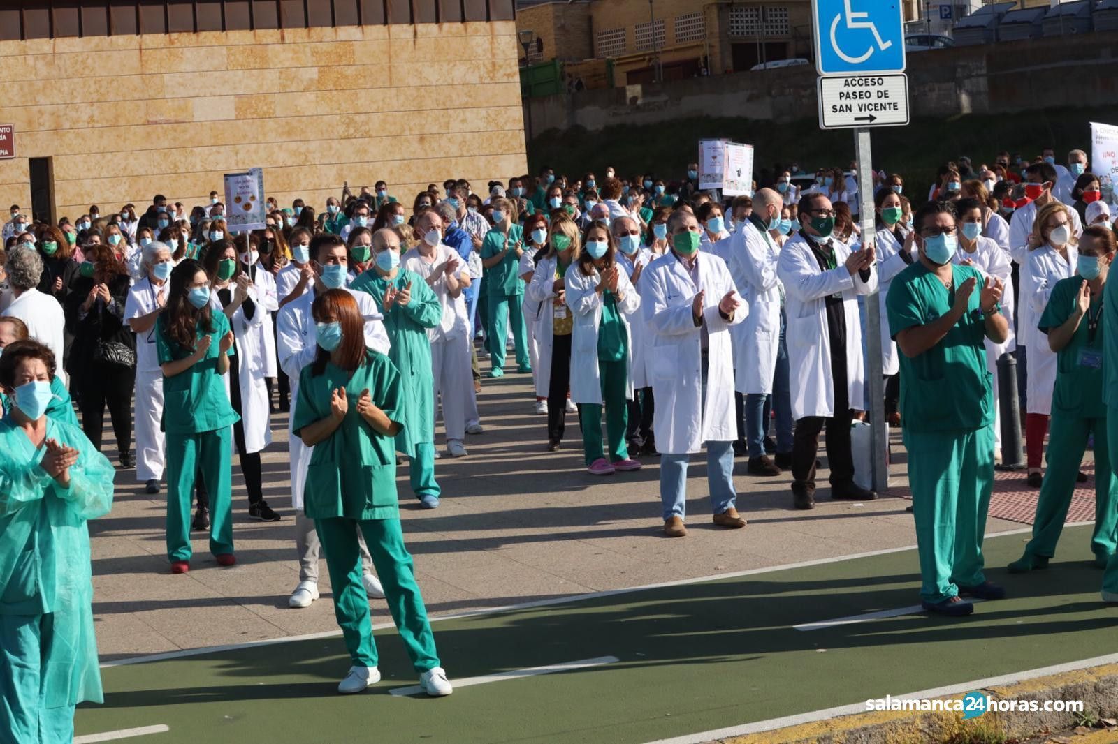 Concentración de los sanitarios en Salamanca frente al 'decretazo' de la Junta celebrada el año pasado