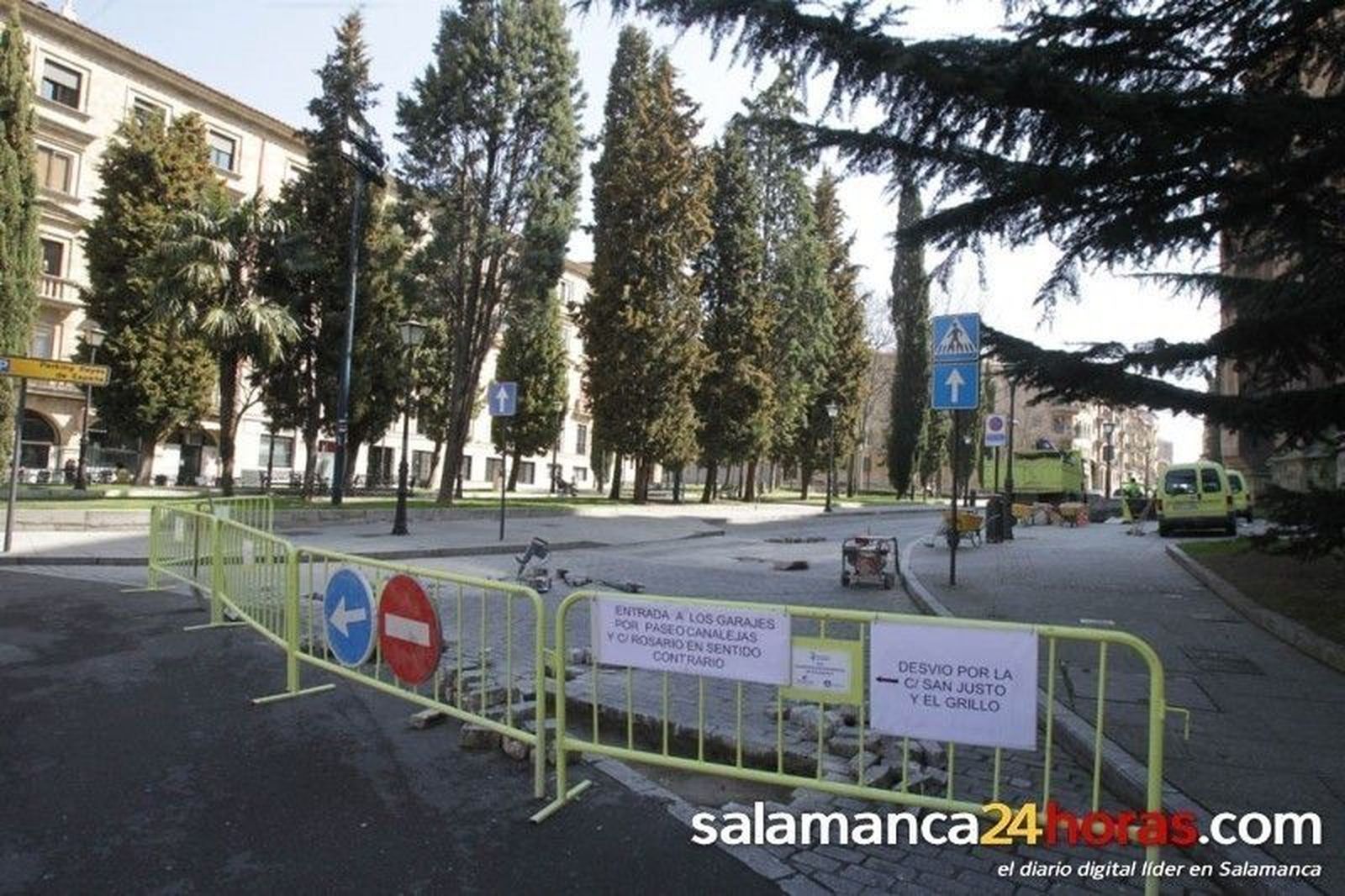Obras en la calle Rosario