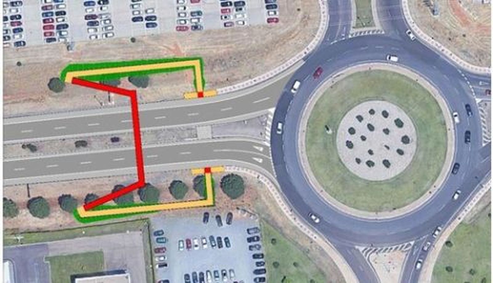 Plano Pasarela peatonal Carbajosa
