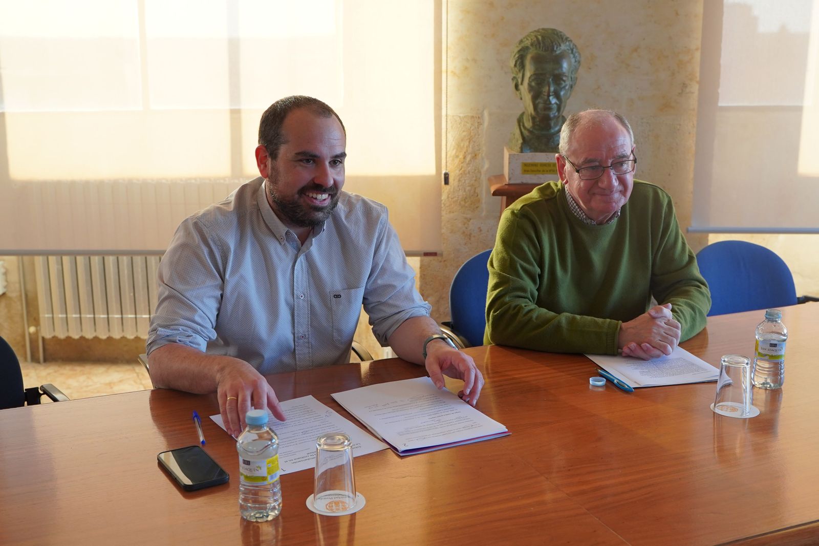 Los profesores de la UPSA Joseba Louzao y Gonzalo Tejerina