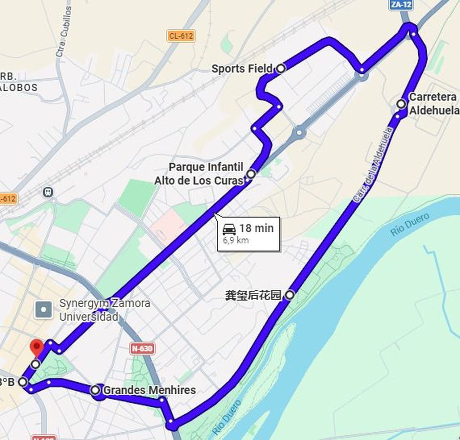 Recorrido de la Lanzadera 3
